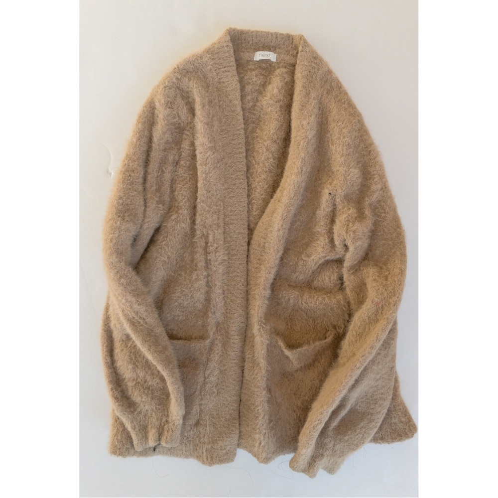 Next Direct size 9 -beige fuzzy sweater fits small